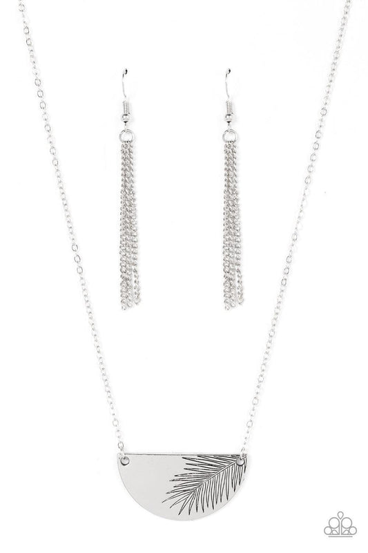 Paparazzi Accessories - Cool, Palm, And Collected - Silver Necklace - Bling by JessieK