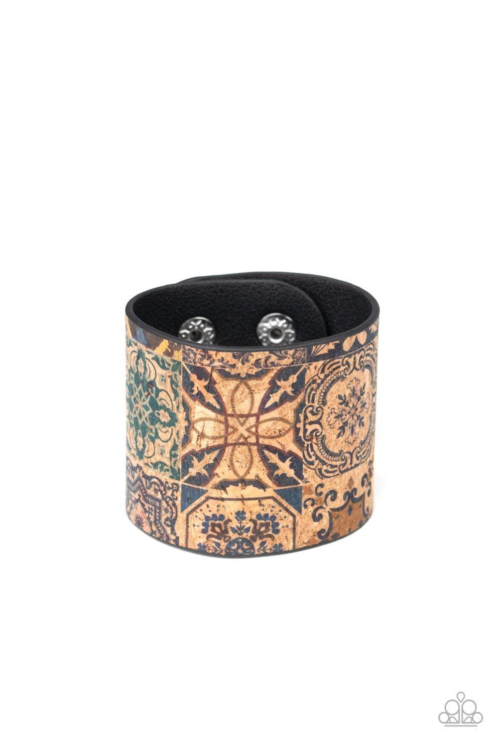 Paparazzi Accessories - Cork Culture - Multicolor Snap Bracelet - Bling by JessieK