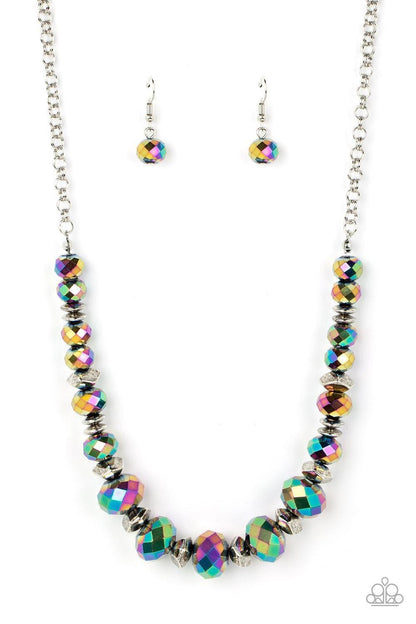 Paparazzi Accessories - Cosmic Cadence - Multicolor Oil-spill Necklace - Bling by JessieK