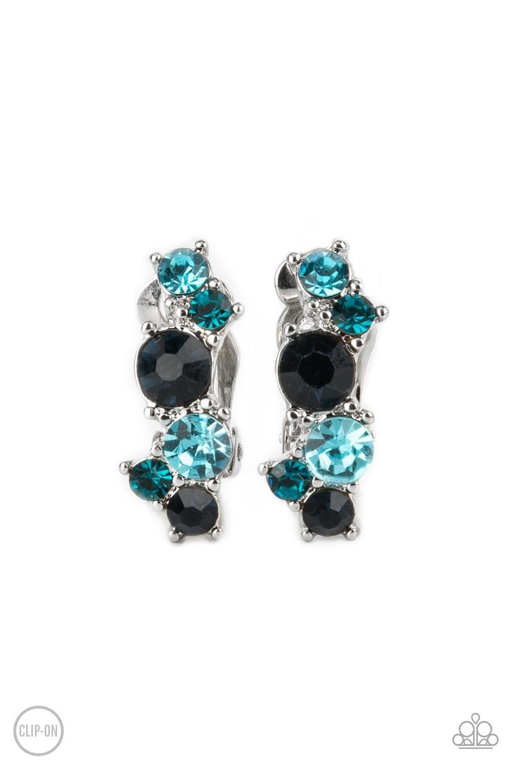 Paparazzi Accessories - Cosmic Celebration - Blue Clip-on Earrings - Bling by JessieK