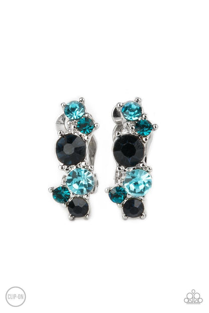 Paparazzi Accessories - Cosmic Celebration - Blue Clip-on Earrings - Bling by JessieK