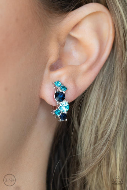Paparazzi Accessories - Cosmic Celebration - Blue Clip-on Earrings - Bling by JessieK
