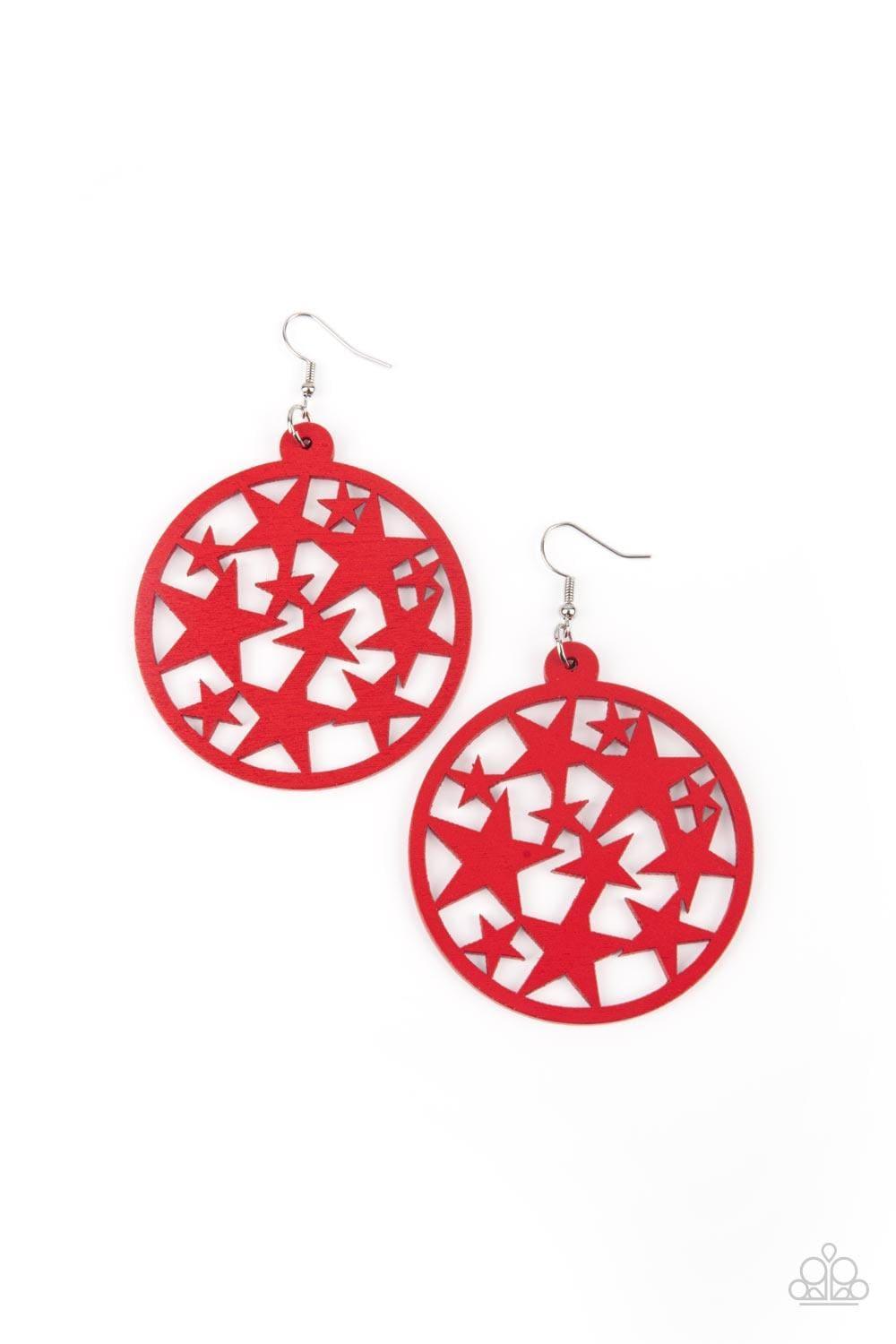 Paparazzi Accessories - Cosmic Paradise - Red Earrings - Bling by JessieK