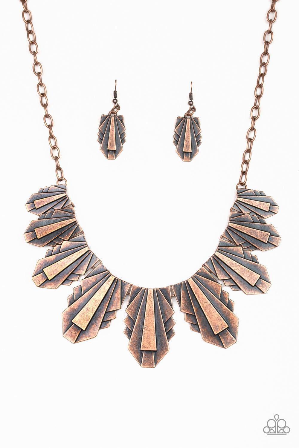 Paparazzi Accessories - Cougar Cave - Copper Necklace - Bling by JessieK