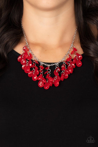 Paparazzi Accessories - Crystal Cabaret - Red Necklace - Bling by JessieK