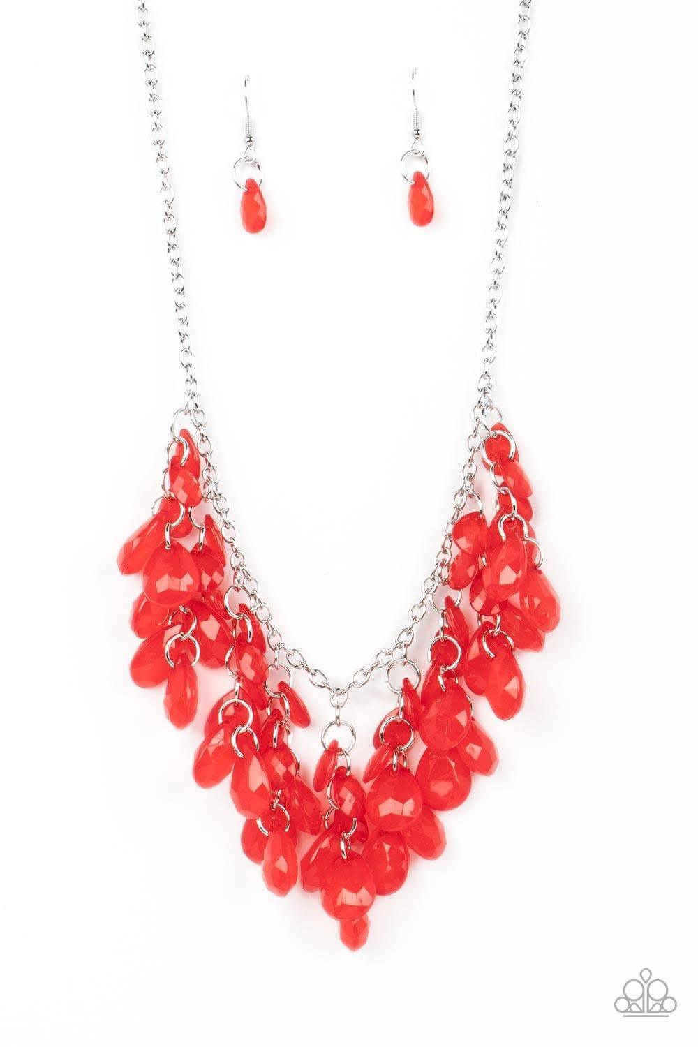 Paparazzi Accessories - Crystal Cabaret - Red Necklace - Bling by JessieK