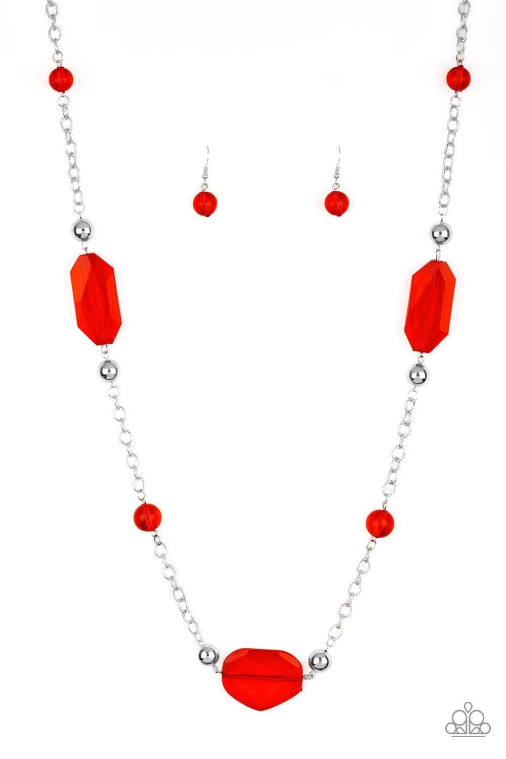 Paparazzi Accessories - Crystal Charm - Red Necklace - Bling by JessieK