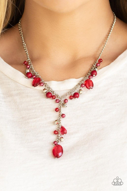 Paparazzi Accessories - Crystal Couture - Red Necklace - Bling by JessieK