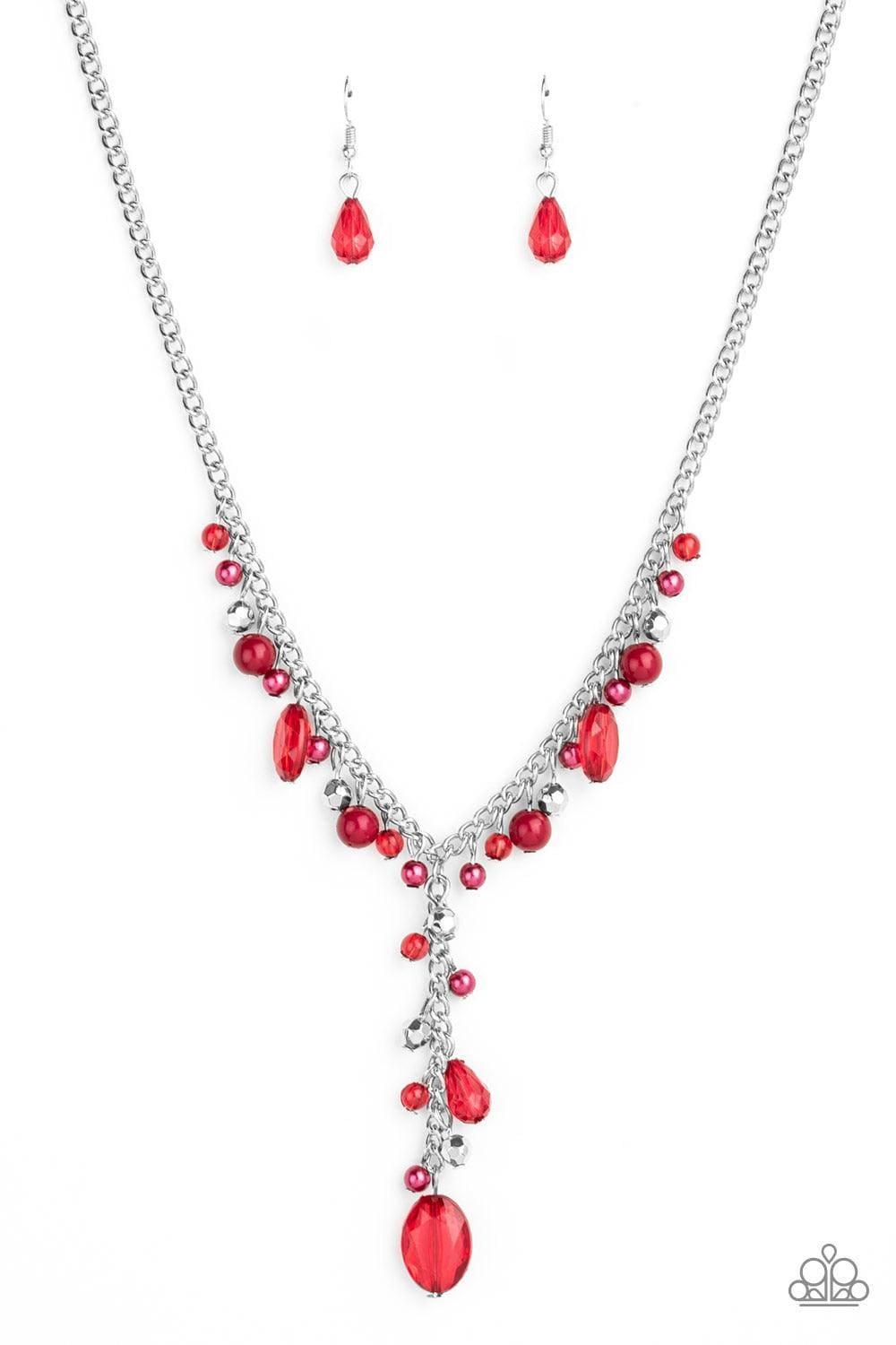 Paparazzi Accessories - Crystal Couture - Red Necklace - Bling by JessieK