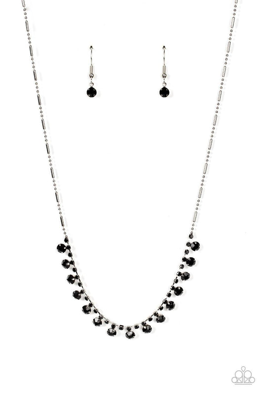 Paparazzi Accessories - Cue The Mic Drop - Black Necklace - Bling by JessieK