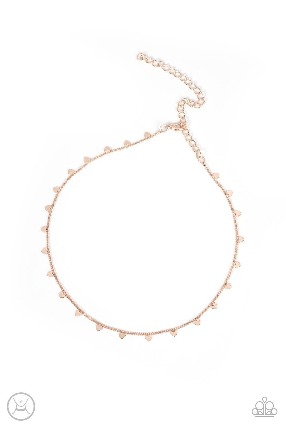 Paparazzi Accessories - Cupids Cutest Valentine - Rose Gold Choker Necklace - Bling by JessieK
