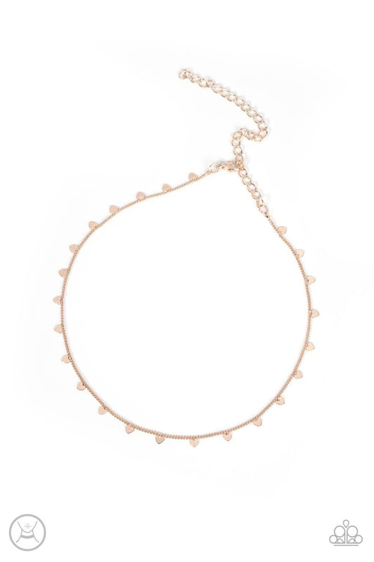 Paparazzi Accessories - Cupids Cutest Valentine - Rose Gold Choker Necklace - Bling by JessieK