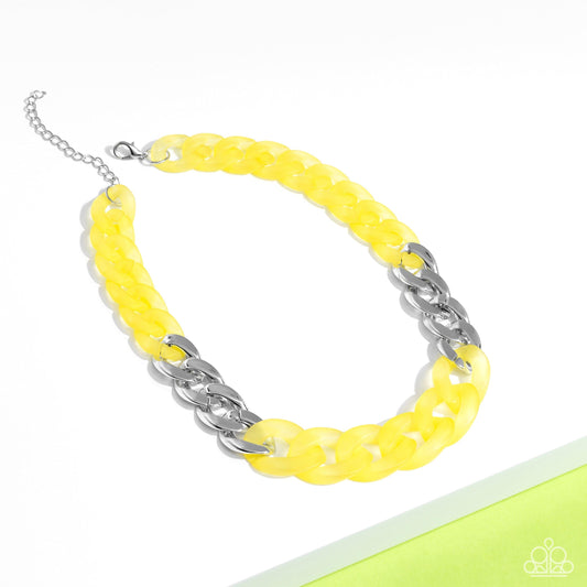 Paparazzi Accessories - Curb Your Enthusiasm - Yellow Necklace - Bling by JessieK