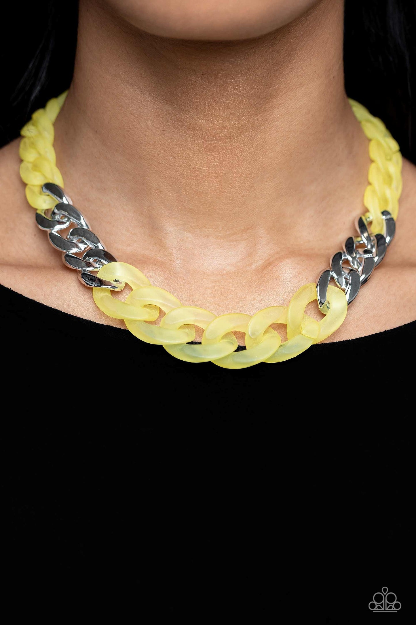 Paparazzi Accessories - Curb Your Enthusiasm - Yellow Necklace - Bling by JessieK