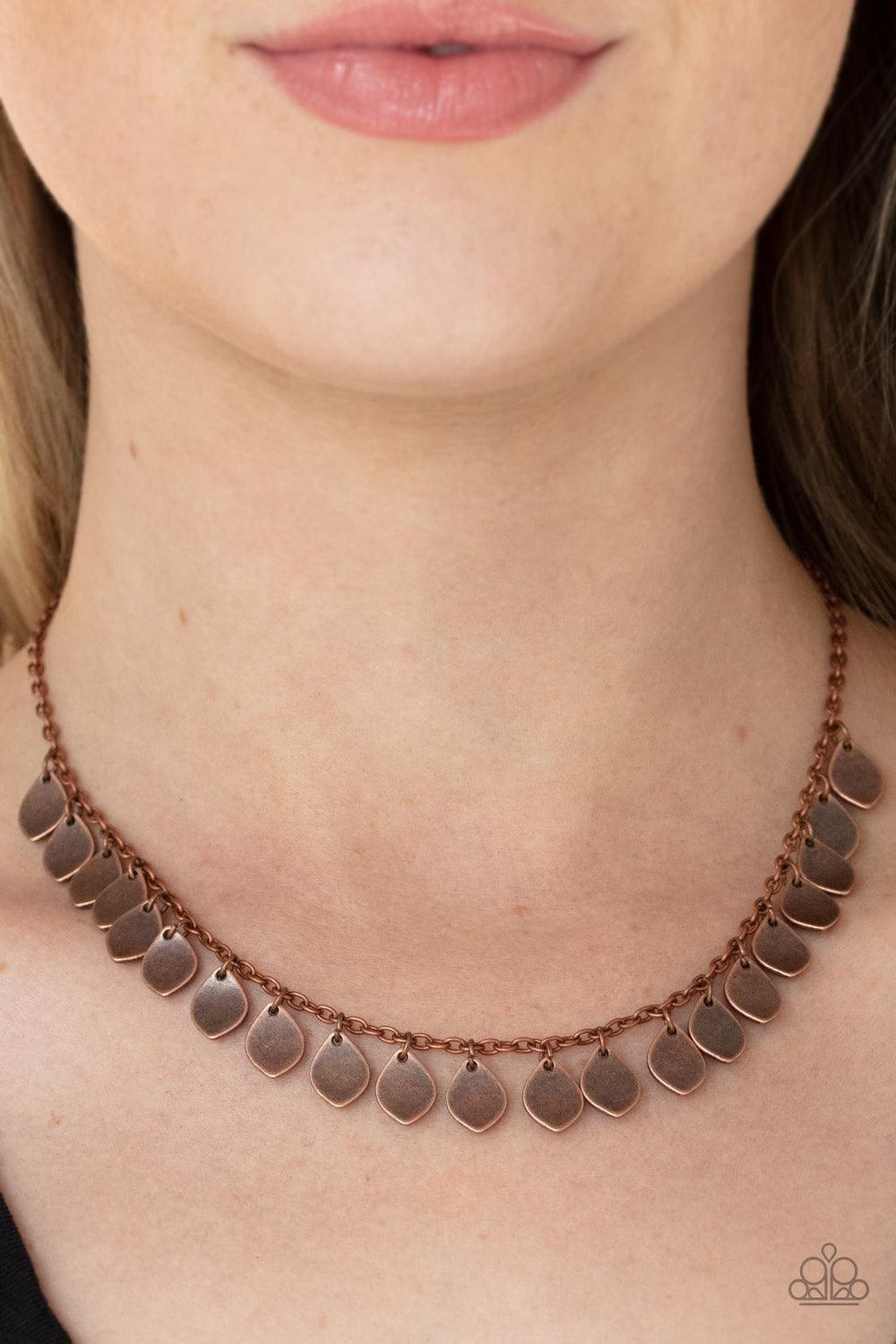 Paparazzi Accessories - Dainty Discovery - Copper Necklace - Bling by JessieK