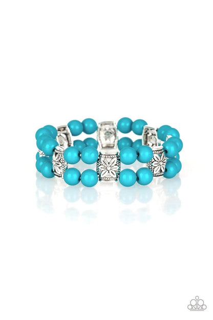 Paparazzi Accessories - Daisy Debutante - Blue Bracelet - Bling by JessieK