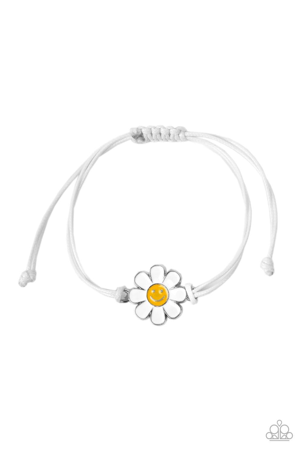 Paparazzi Accessories - Daisy Little Thing - White Urban Bracelet - Bling by JessieK