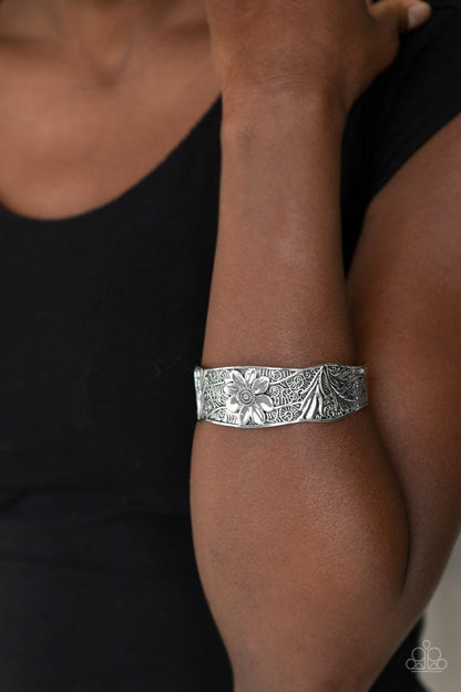 Paparazzi Accessories - Daisy Paradise - Silver Cuff Bracelet - Bling by JessieK