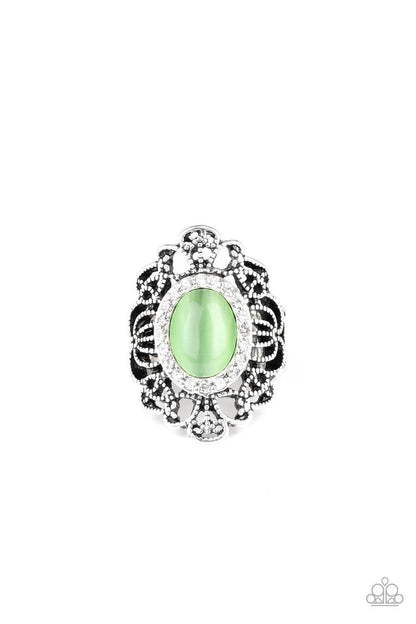 Paparazzi Accessories - Dashingly Dewy - Green Ring - Bling by JessieK