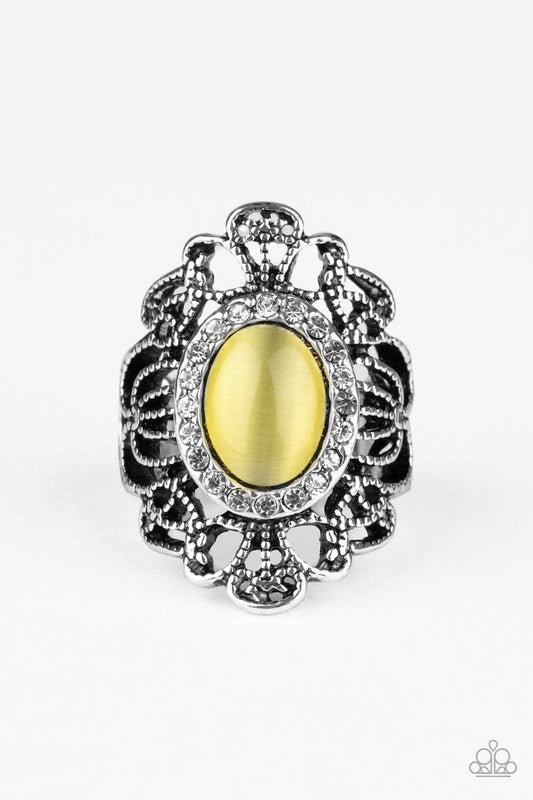 Paparazzi Accessories - Dashingly Dewy - Yellow Ring - Bling by JessieK