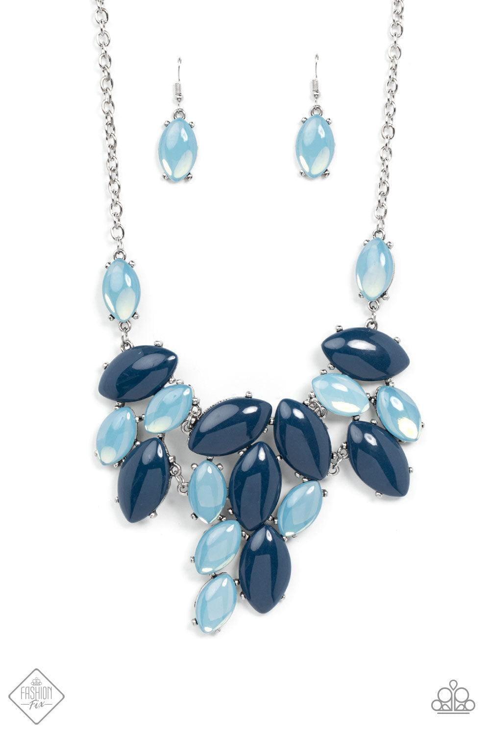 Paparazzi Accessories - Date Night Nouveau - Blue Necklace - Bling by JessieK