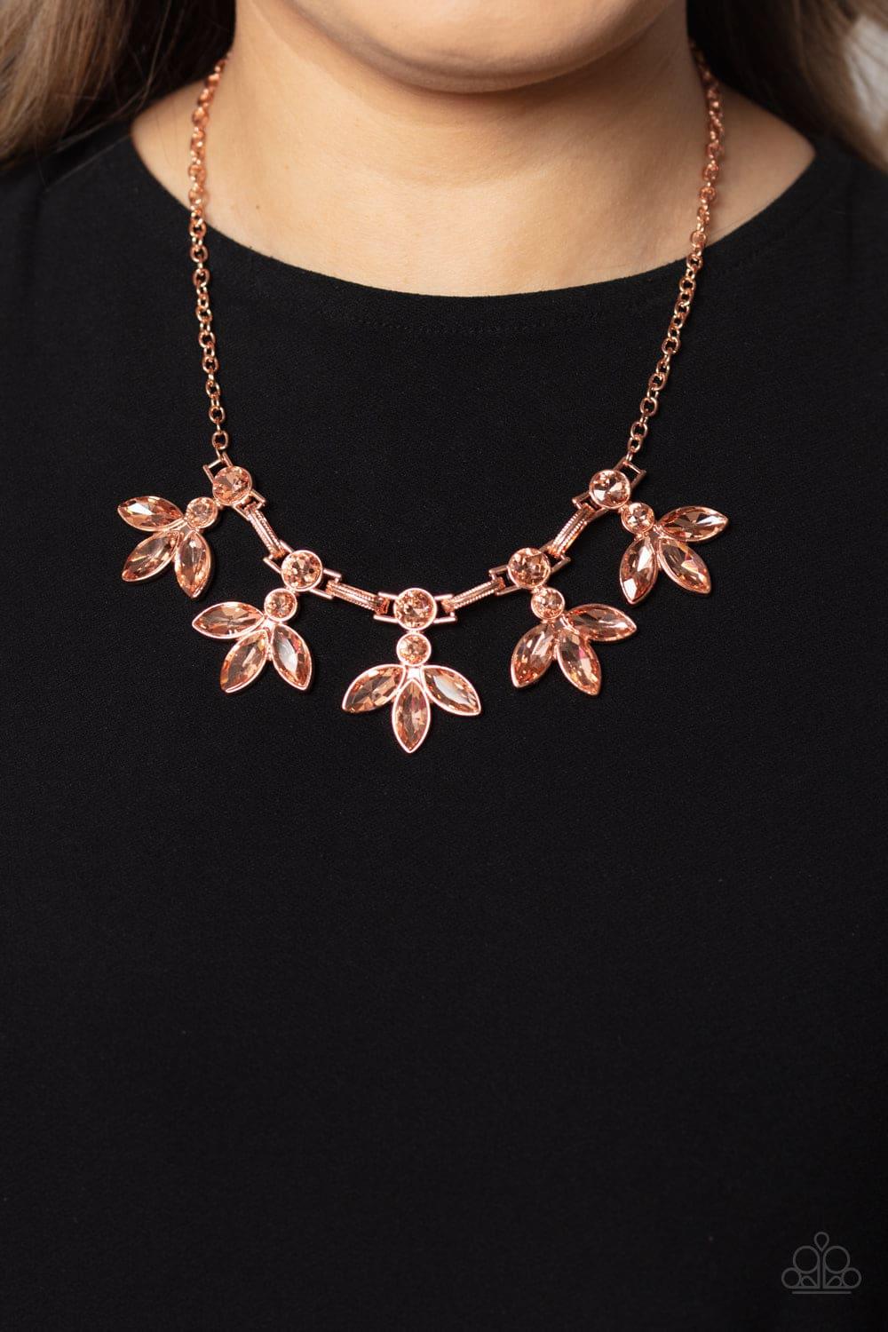 Paparazzi Accessories - Dauntlessly Debonair - Copper Necklace - Bling by JessieK