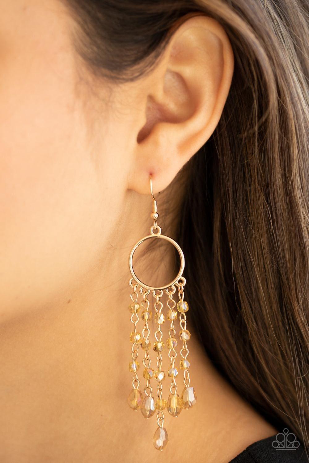 Paparazzi Accessories - Dazzling Delicious - Gold Earrings - Bling by JessieK