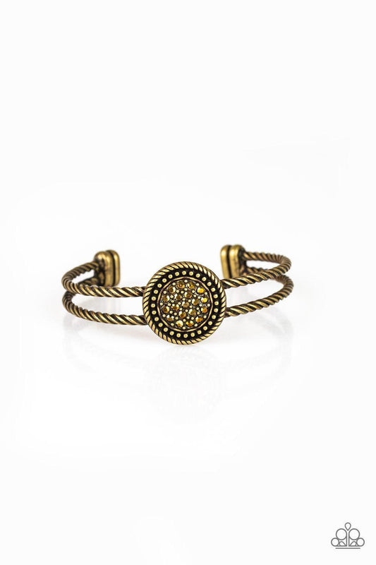 Paparazzi Accessories - Definitely Dazzling - Brass Bracelet - Bling by JessieK