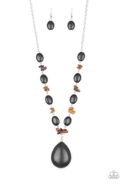 Paparazzi Accessories - Desert Diva - Black Necklace - Bling by JessieK