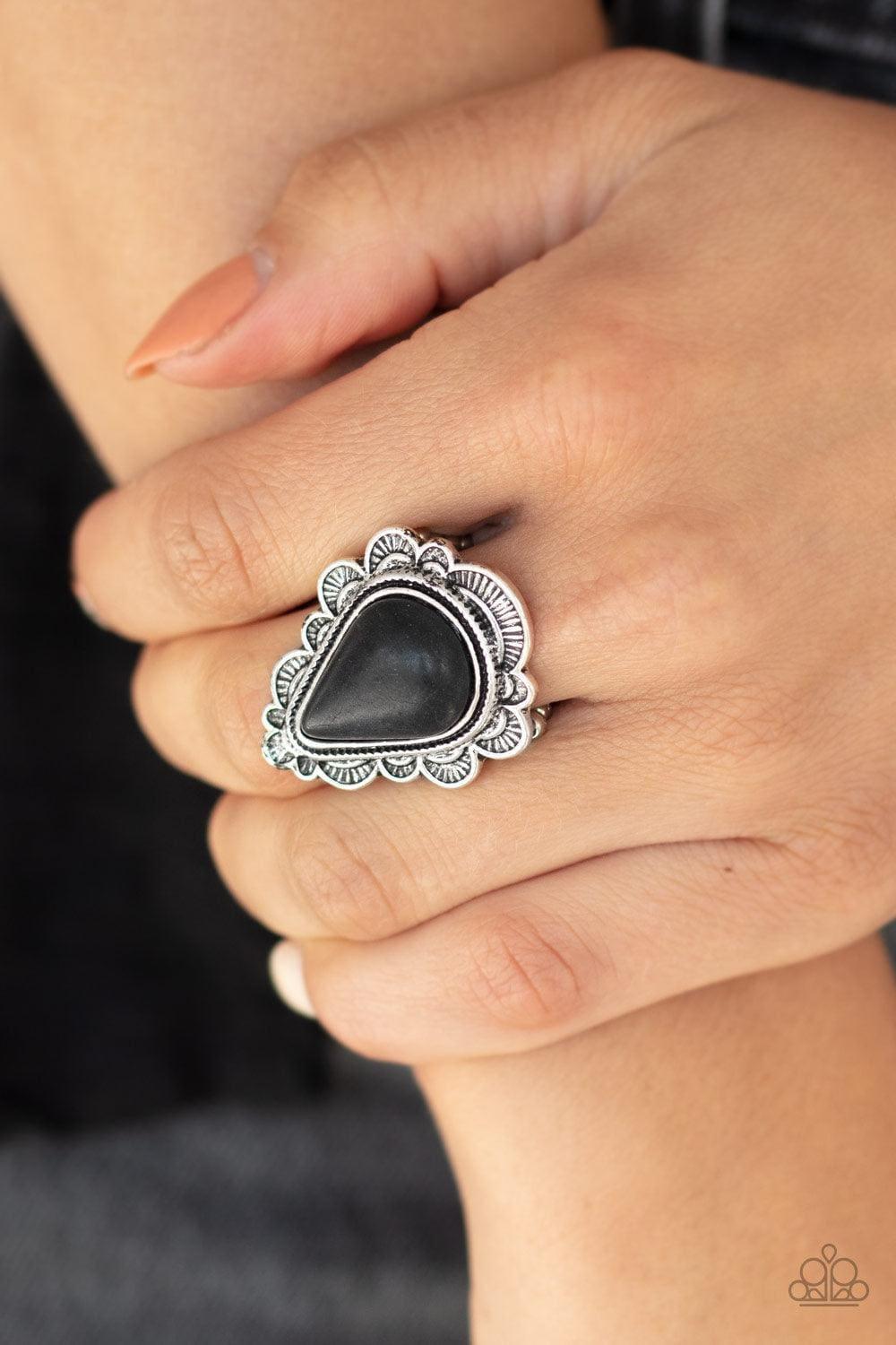 Paparazzi Accessories - Desert Escape - Black Ring - Bling by JessieK