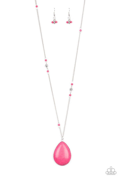 Paparazzi Accessories - Desert Meadow - Pink Necklace - Bling by JessieK