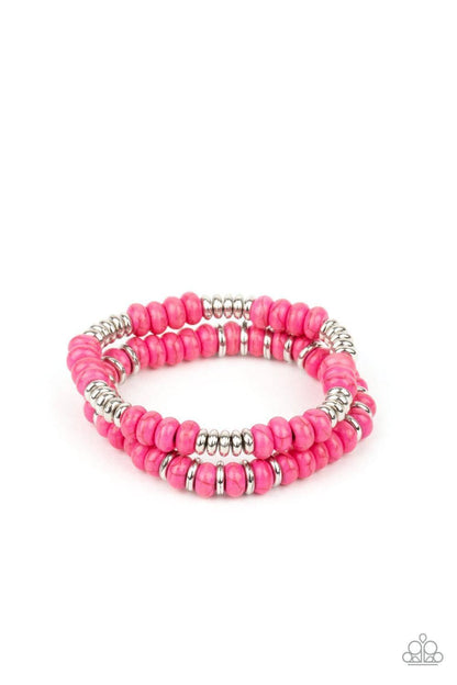Paparazzi Accessories - Desert Rainbow - Pink Bracelet - Bling by JessieK
