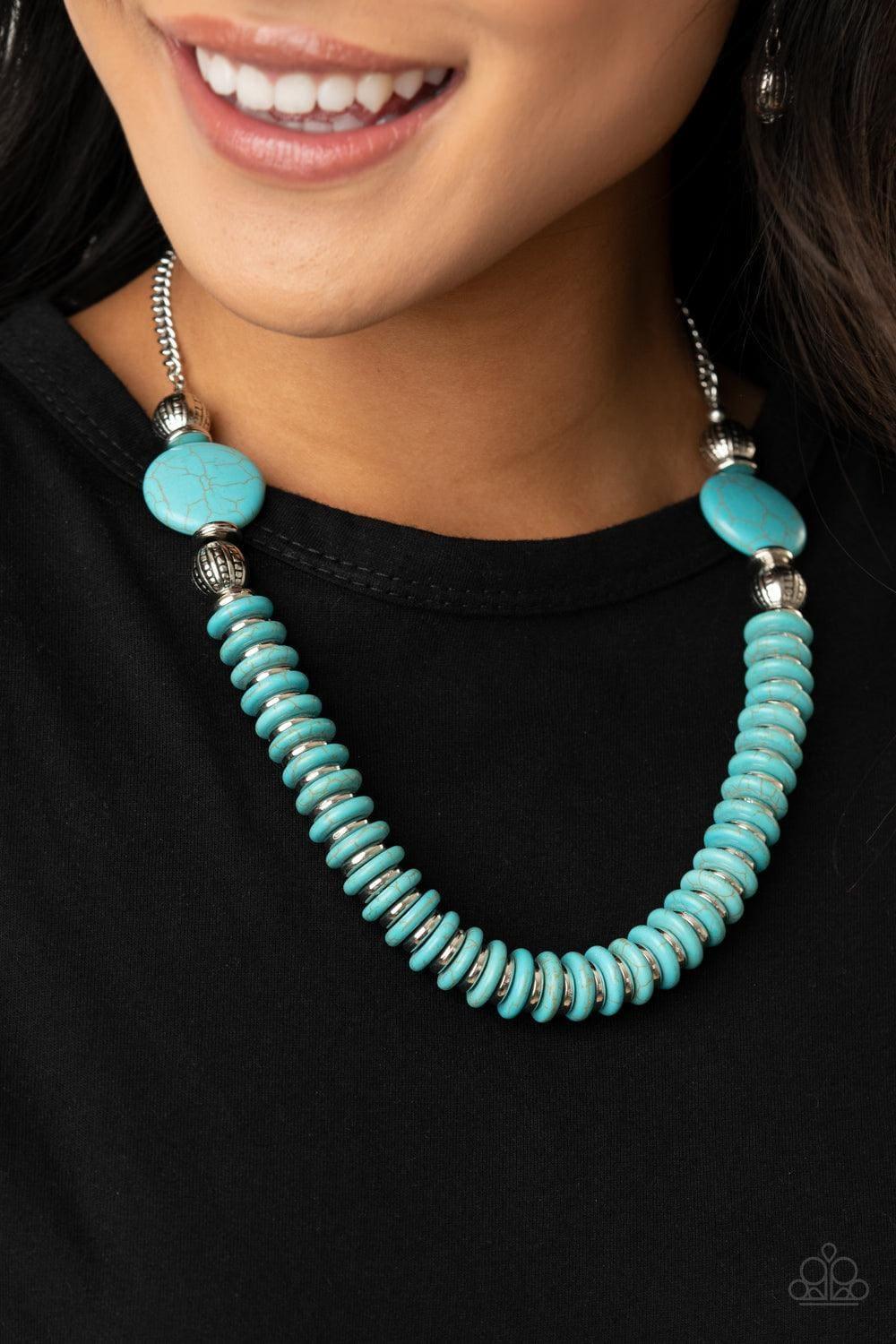 Paparazzi Accessories - Desert Revival - Blue Necklace - Bling by JessieK