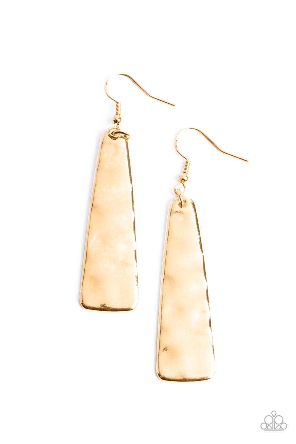 Paparazzi Accessories - Detailed Definition - Gold Earrings - Bling by JessieK