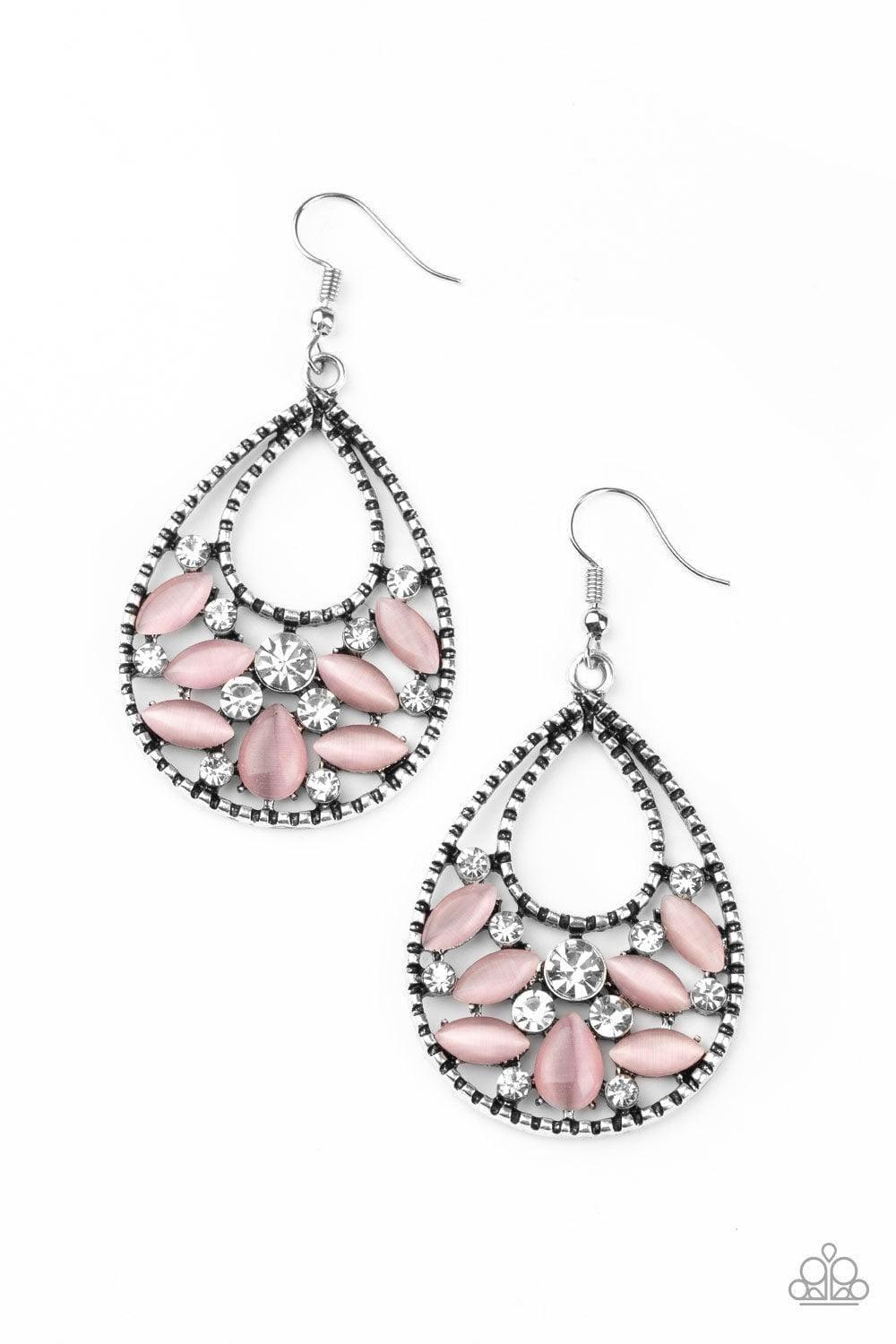 Paparazzi Accessories - Dewy Dazzle - Pink Earrings - Bling by JessieK