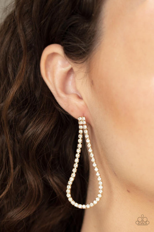 Paparazzi Accessories - Diamond Drops - Gold Earrings - Bling by JessieK