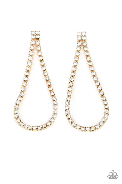 Paparazzi Accessories - Diamond Drops - Gold Earrings - Bling by JessieK