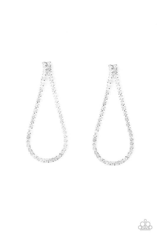 Paparazzi Accessories - Diamond Drops - White Post Earrings - Bling by JessieK