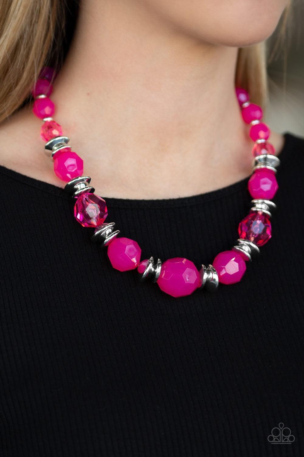 Paparazzi Accessories - Dine And Dash - Pink Necklace - Bling by JessieK