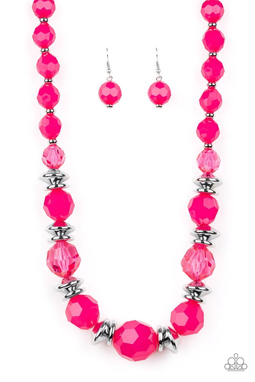 Paparazzi Accessories - Dine And Dash - Pink Necklace - Bling by JessieK