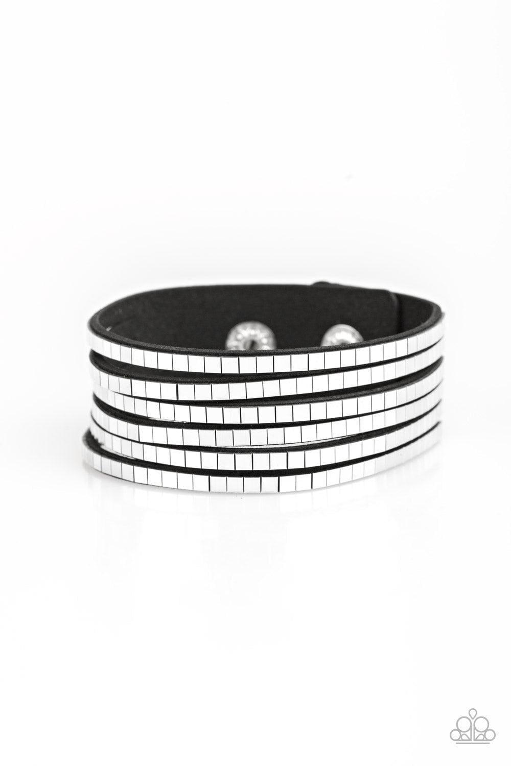 Paparazzi Accessories - Disco Dazzle - Black Snap Bracelet - Bling by JessieK