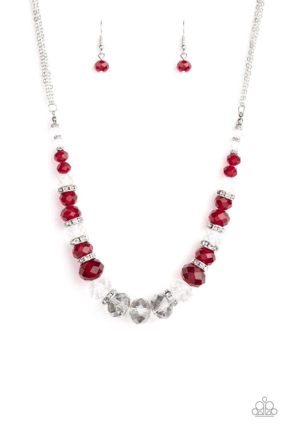 Paparazzi Accessories - Distracted By Dazzle - Red Necklace - Bling by JessieK