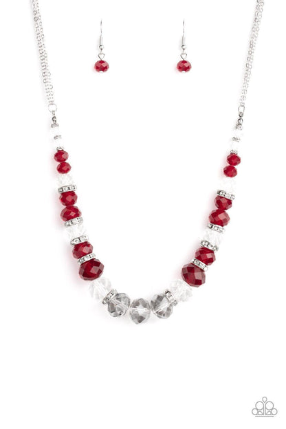 Paparazzi Accessories - Distracted By Dazzle - Red Necklace - Bling by JessieK