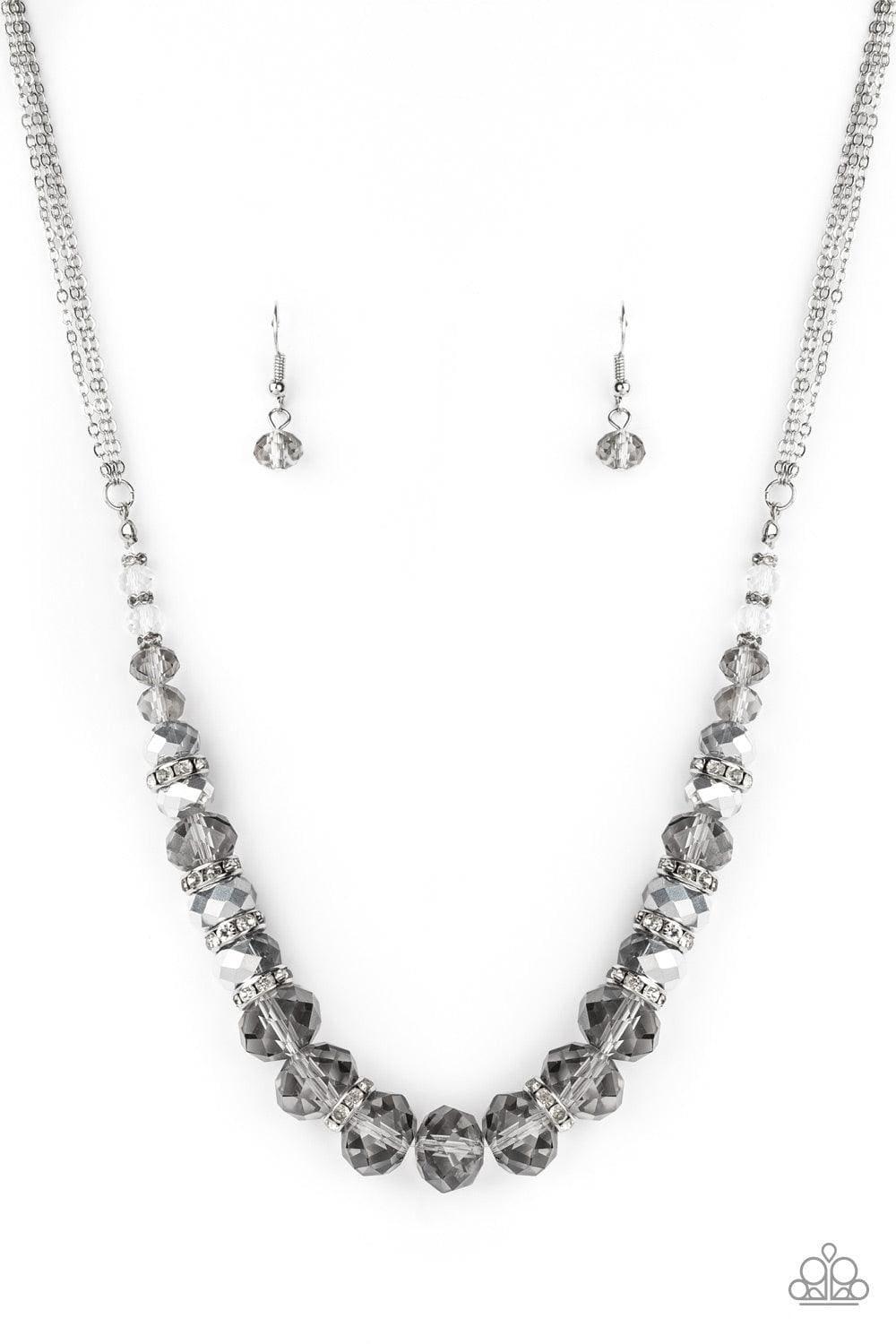 Paparazzi Accessories - Distracted By Dazzle - Silver Necklace - Bling by JessieK