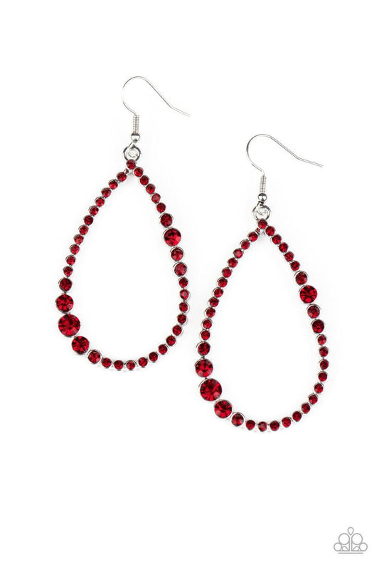 Paparazzi Accessories - Diva Dimension - Red Earrings - Bling by JessieK