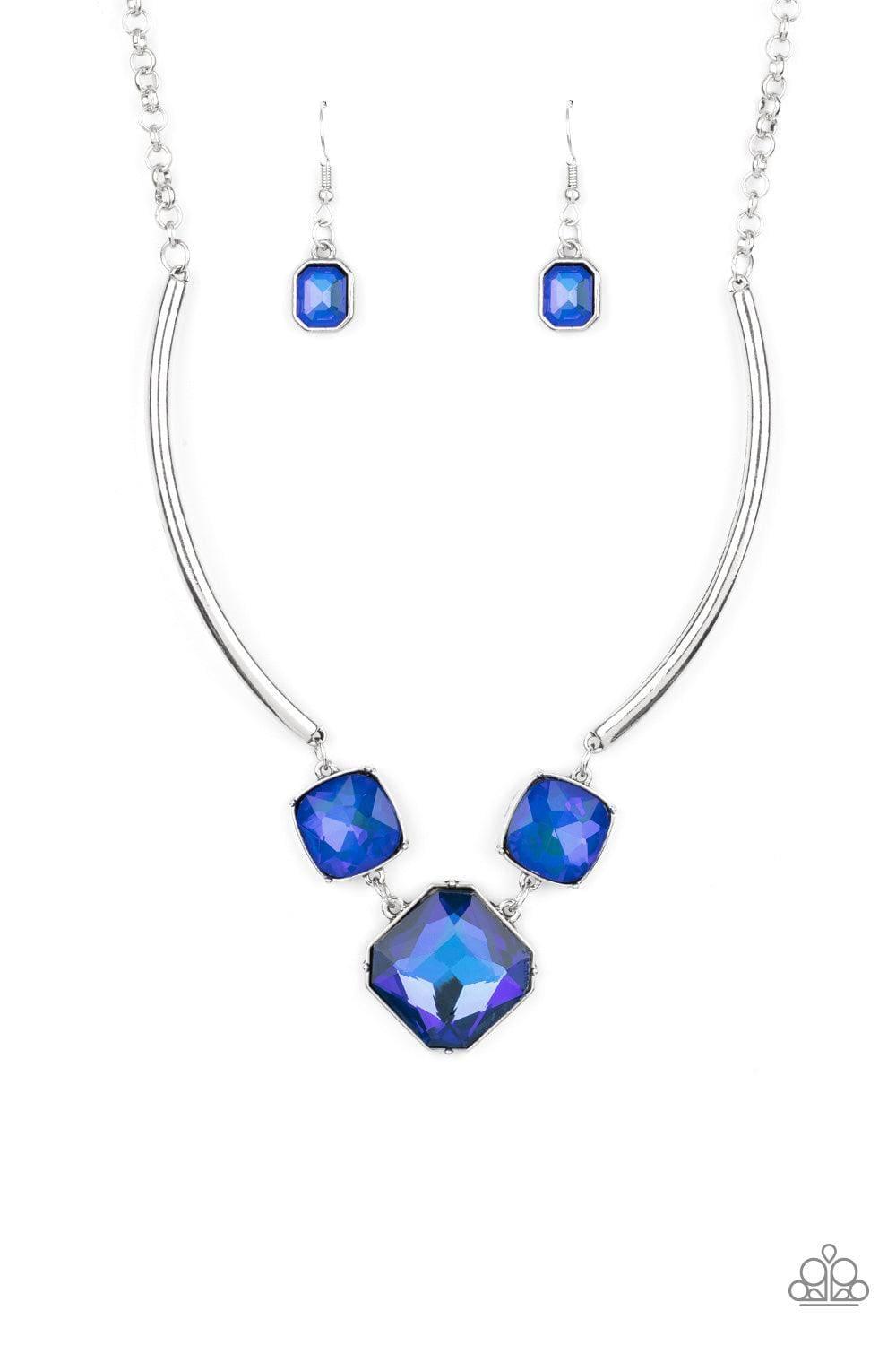 Blue ribbon necklace paparazzi shop