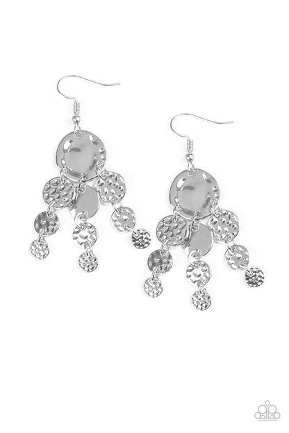 Paparazzi Accessories - Do Chime In - Silver Earrings - Bling by JessieK