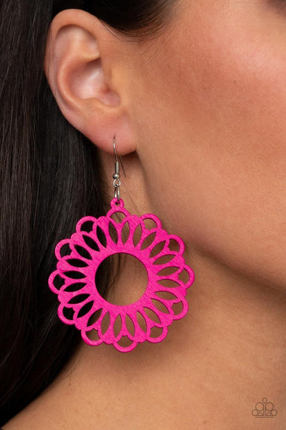 Paparazzi Accessories - Dominican Daisy - Pink Earrings - Bling by JessieK