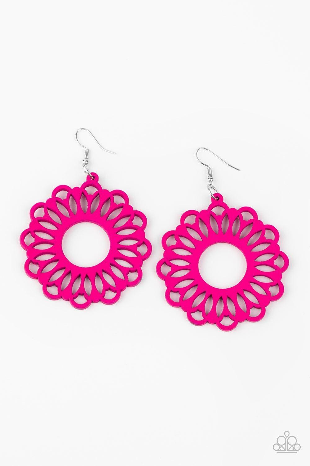 Paparazzi Accessories - Dominican Daisy - Pink Earrings - Bling by JessieK