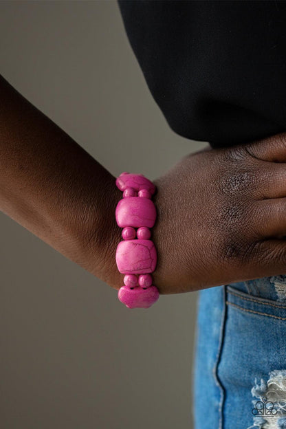 Paparazzi Accessories - Don't Be So Nomadic! - Pink Bracelet - Bling by JessieK